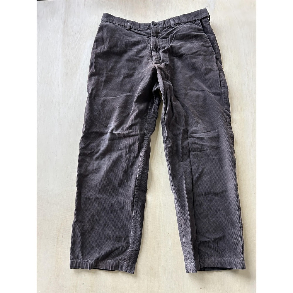 Gray Corduroy Chino Pants Mens 34x29 Regular Fit Straight Leg Casual Fall